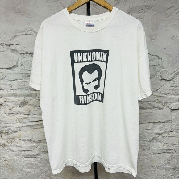 Rare Vintage 90s y2k THE UNKNOWN HINSON LOGO SHIRT The Future Is Unknown XL - Picture 1 of 5